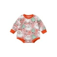 thumbnail image 1 of Qmyliery Toddler Baby Rompers Santa Christmas Tree Print Casual Long Sleeve Jumpsuit for Newborn Girl Boy,0-18 Months, 1 of 8