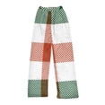 thumbnail image 6 of Nokdvo Womens Christmas Pajama Pants Fall Winter Lightweight Flannel Plaid Bottom Pants Elastic Waist Loose Super Soft Sleepwear,Mint Green 2XL, 6 of 7