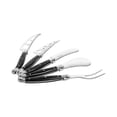 thumbnail image 2 of French Home Laguiole 5-Piece Artisan Cheese Knife Set with Black Pakkawood Handles, 2 of 6