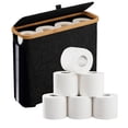 thumbnail image 4 of Bathroom Tissue Storage Basket, Fabric Waste Bin, Open Design, Modern Style, For Home Bathroom, Decorative Organizer, Wall-Mountable, Stylish Storage, Durable Fabric Material, For Living Spaces, 4 of 9