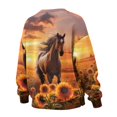 thumbnail image 6 of Yuyamidu Oversized Sweatshirt for Women Casual Sport Tops Loose Fit Pullover Horse Sunflower Crewneck Hoodie Sweatshirts with Pocket Long Sleeve Shirt Tees Yoga Running Hiking Clothing 3XL, 6 of 7