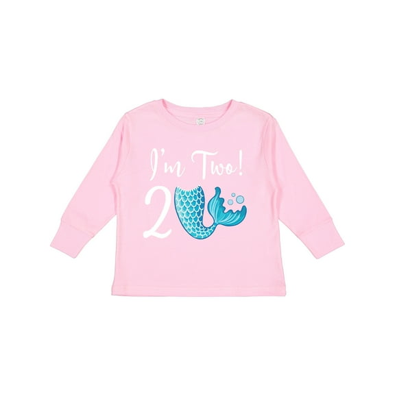 Inktastic 2nd Birthday Mermaid Party Girls Long Sleeve Toddler T-Shirt