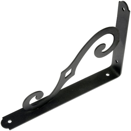 

Hyper Tough Decorative Shelf Bracket 8 x 5-1/2 Black Metal