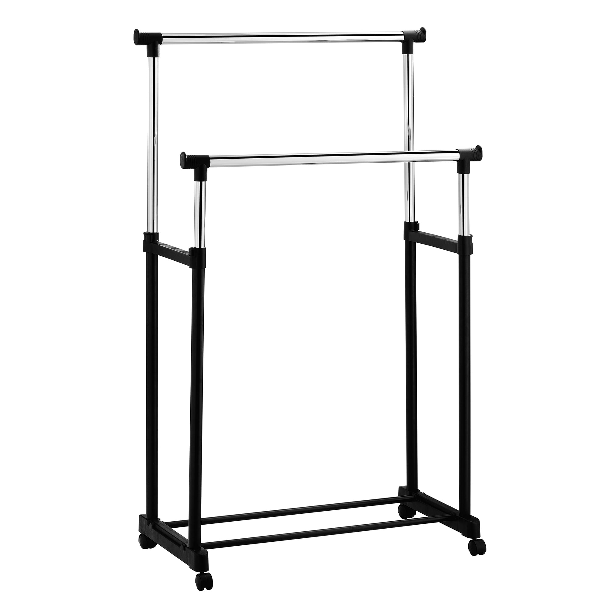 Furinno Wayar Double Garment Rack, Black Ws17022LBk