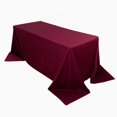 thumbnail image 6 of BalsaCircle 90x132 in Burgundy Premium Scuba Polyester Rectangle Tablecloth Party Events Decorations, 6 of 8