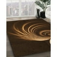 thumbnail image 2 of Ahgly Company Indoor Round Patterned Black Bean Brown Area Rugs, 7' Round, 2 of 6