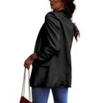thumbnail image 4 of Cathalem Women's Blazers Plus Women's Relaxed Scuba Knit Stretch Blazer with Scrunch Sleeves (Black,XL), 4 of 5