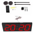 thumbnail image 1 of Double Sided LED Clock, Accurate Timekeeping, High Accuracy Temperature Display, Plexi Glass Panel, ARM Processor, 50m Visible Distance, ABS Material, 100~240V US Plug, 5V, 1 of 8