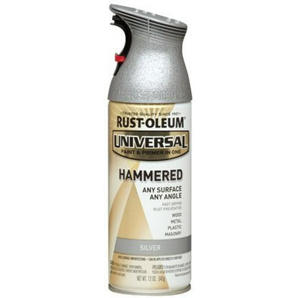 12 Oz Hammered Silver Universal Spray Paint [Set of 6]