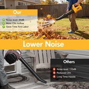 Leaf Blower, 680CFM 280MPH 21V Leaf Blower Cordless with 2X6.0Ah Battery & Charger, Electric Leaf Blower for Lawn Care, Battery Powered Leaf Blower for Snow Blowing & Yard Patio Garden Cleaning