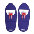 thumbnail image 2 of Pantalla de tarjeta de teléfono dental, 2 piezas con forma de dientes, soporte para tarjetas con forma de dientes dentales, respuesta rápida, 2 of 8