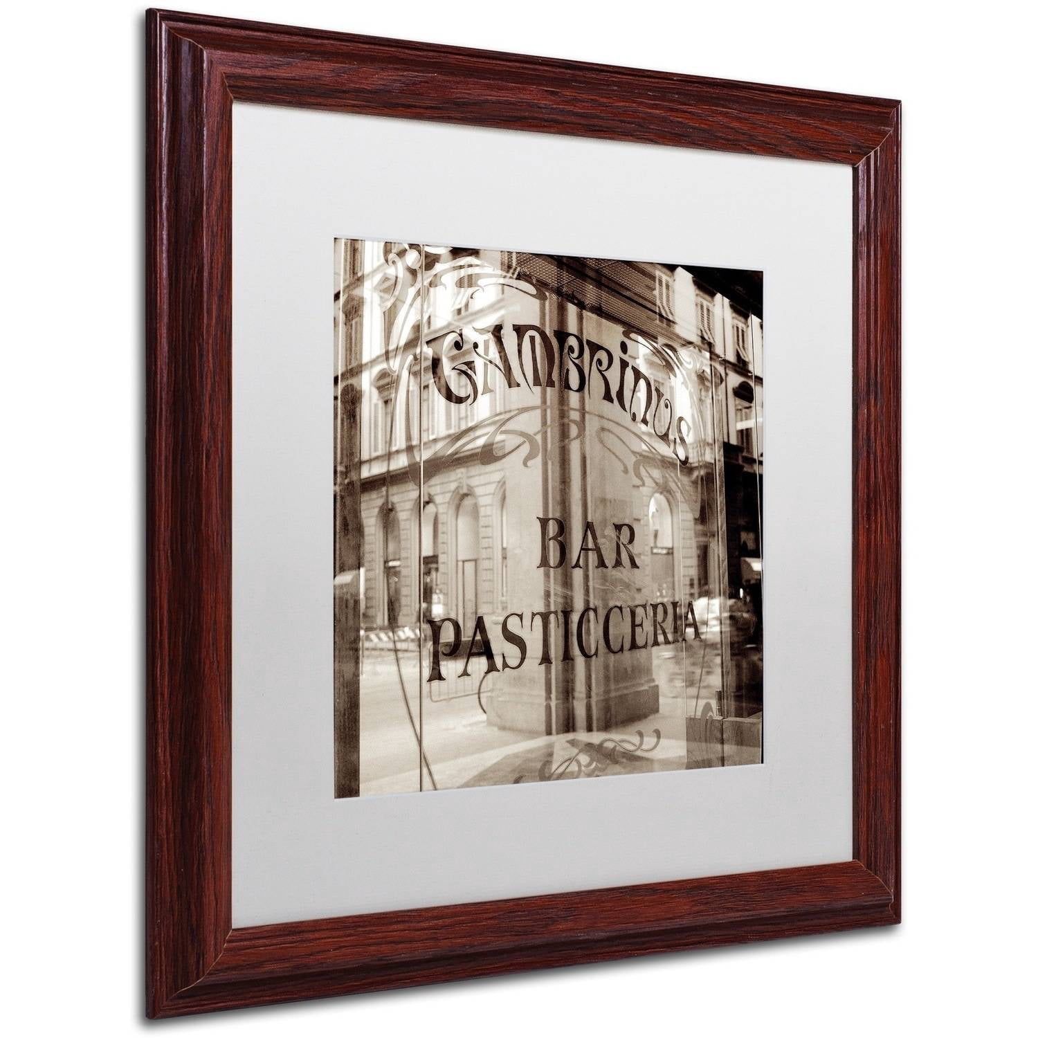 Trademark Fine Art "Firenze V" Canvas Art by Alan Blaustein, White Matte, Wood Frame