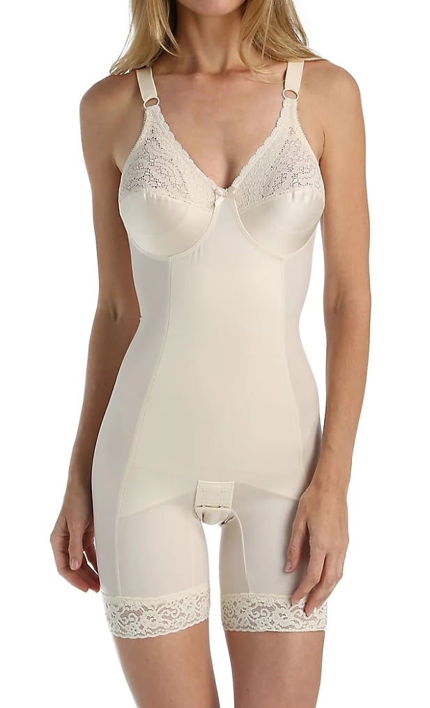 Women's Va Bien 1292 Minus Touch Vintage Bodysuit with Legs (Pearl/Champagne 42C)