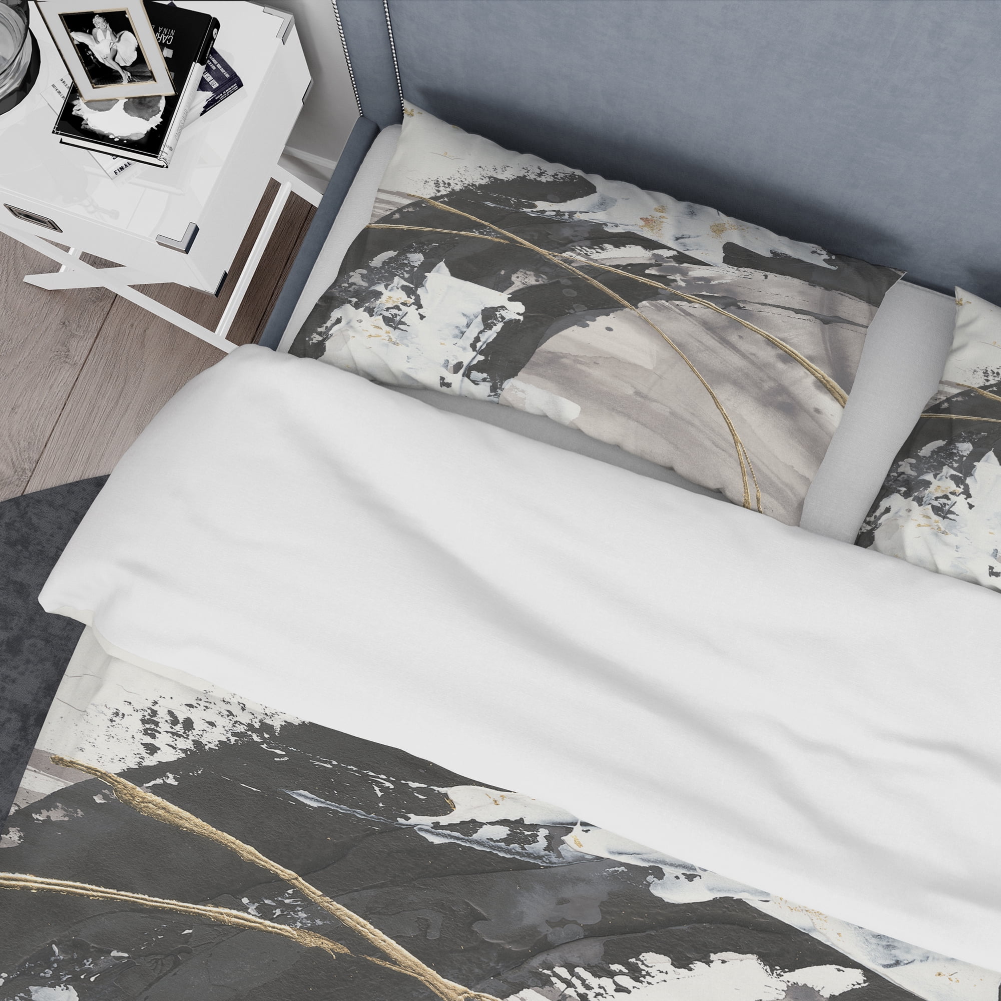 Designart 'Glam Painted Arcs I' Glam Duvet Cover Set