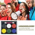 comerut 6Color Face Paint Palette Red White Blue Black Green Yellow
