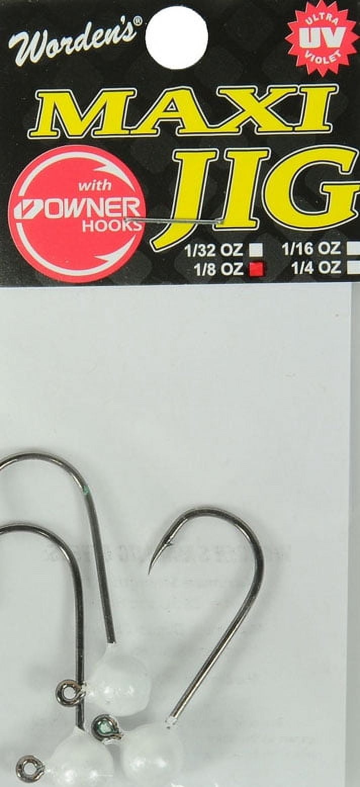 (2 pack) Yakima Bait Maxi Jig Heads, 3pk, 1/8 oz, Pearl