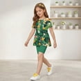thumbnail image 6 of Grblisyd Girls Hawaiian Outfits Tops + Elastic Waist Shorts Clothing Sets Summer Clothes 1-13 Years, 6 of 6