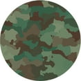 thumbnail image 1 of Ahgly Company Indoor Round Patterned Green Novelty Area Rugs, 4' Round, 1 of 6