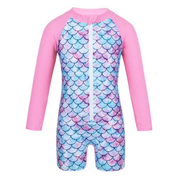 Iefiel Infant Baby Girls Clothes One Piece Swimsuit Mermaid Fish Sales Pattern Printed Rash Guard Swimwear Bathing Suit Walmart Com