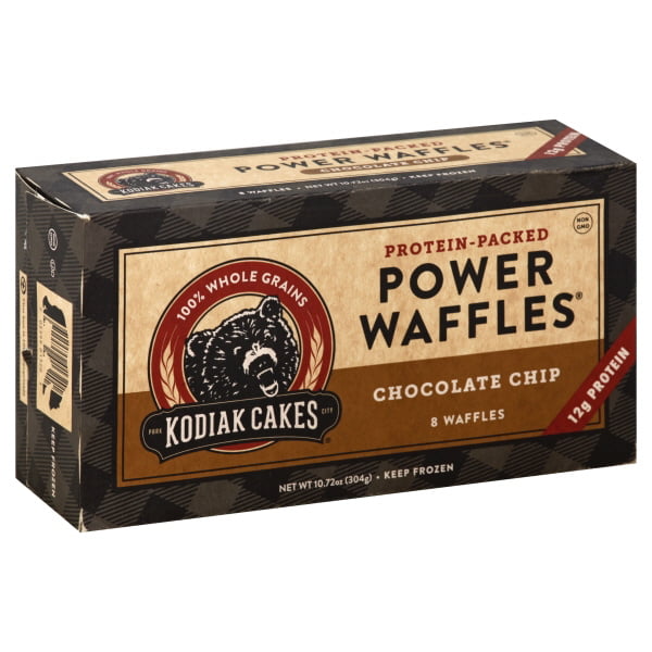 Kodiak Cakes Power Waffles Protein-Packed Chocolate Chip Waffles, 8