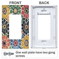 thumbnail image 3 of Yayeee Rocker Switch Wall Plate 1-Gang 4.6"x2.9" Home Decorative Outlet Cover, Dark Floral, 3 of 6