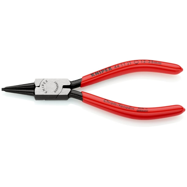 KNIPEX 44 11 J1 SB Pinza para anillos de retención interiores en taladros recubierto de plástico acabado pavonado 140 mm