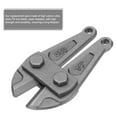 thumbnail image 4 of Uxcell Bolt Cutter 14" Replacement Jaws Blade Cutter Hand Steel Alloy Blade Cutter Tools Part for Wire Fence Screw Chain, 4 of 6