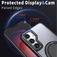 thumbnail image 4 of Decase for Samsung Galaxy S25+ Translucent Hard Back Case with 360°Rotatable Magnetic Ring Kickstand,Compatible with Mag-Safe,Military Grade Shockproof Translucent Protective Case,Black, 4 of 5