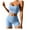 Blue, variant on cfhntfmh Yoga Outfits for Women 2 Piece Set Tracksuit Seamless Sleeveless Crop Tank Top Workout Leggings Activewear