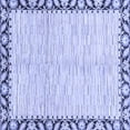thumbnail image 1 of Ahgly Company Machine Washable Indoor Square Abstract Blue Modern Area Rugs, 5' Square, 1 of 4