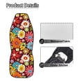 thumbnail image 6 of Uorisanigo Hippie Flower Car Seat Covers Universal Front Car Seats Waterproof Anti-Slip Back Fabric Removable Automotive Accessories Suitable for Cars, SUV and Trucks, 6 of 7