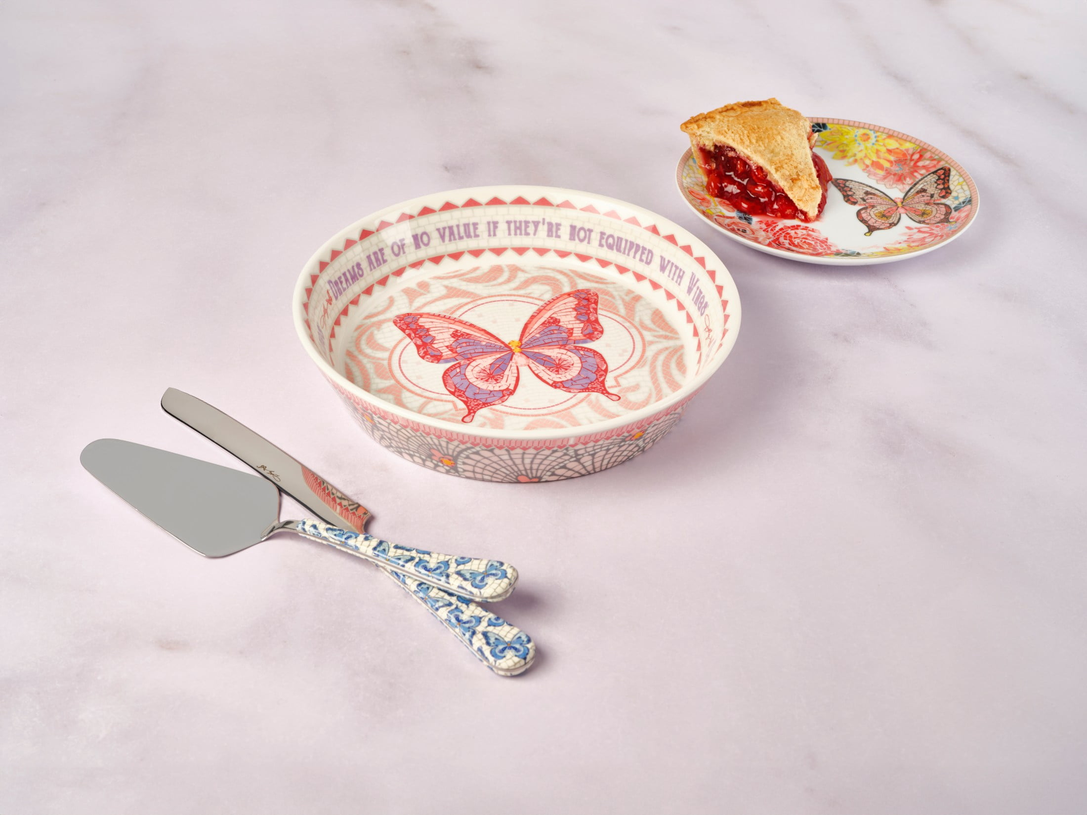 Dolly Parton Jeweled Mosaic 10in Stoneware Pie Dish