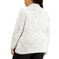 thumbnail image 2 of Calvin Klein Womens 3-Tone Pullover Sweater, Grey, Plus Size, 0X, 2 of 5