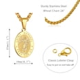 thumbnail image 5 of APSVO Gold Saint St Raphael Necklaces for Men Boys Stainless Steel Medal Pendant Chain Christian Religious Catholic Birthday Valentines Day Jewelry Gifts Teen Him Husband Dad Adults Kids Age Ideas, 5 of 5