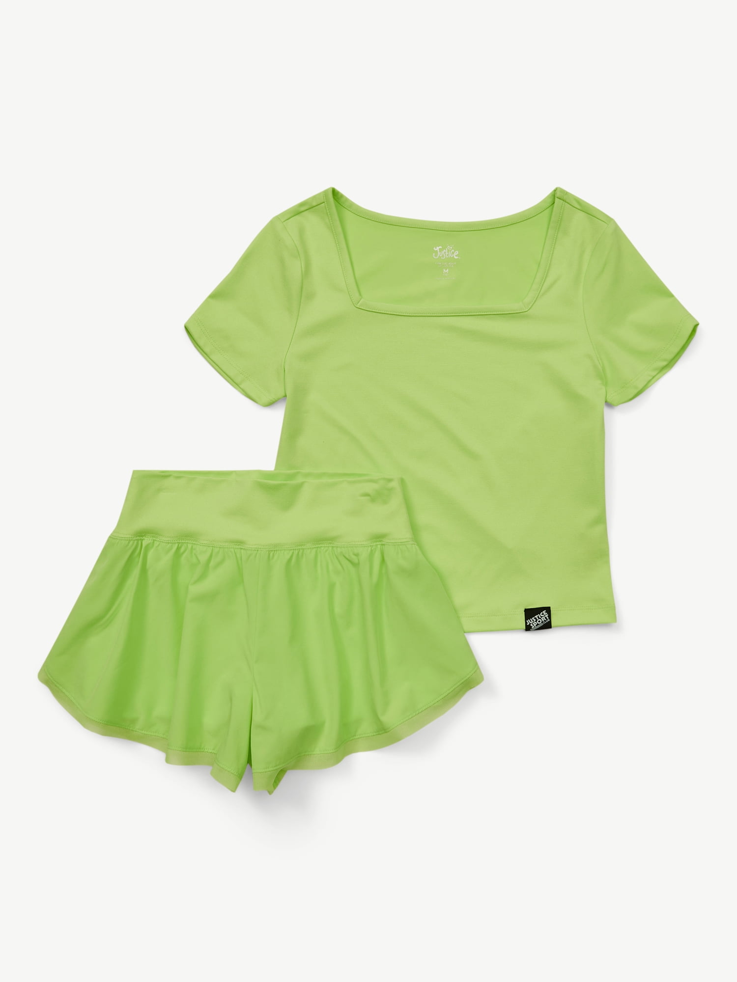 Justice Girls Mesh Hem Tulip Short Set, Sizes XS - XLP