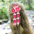 thumbnail image 3 of Fleur Pompon Épingle à Cheveux Chinois Ancien Style Épingle à Cheveux Hanfu Cheveux de Prune Accessoires, 3 of 8