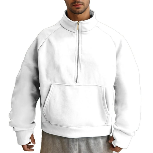 pstuiky camisas de manga larga para hombre, Sudadera deportiva de cuello redondo y manga larga con capucha lisa para hombre camisetas de hombre m