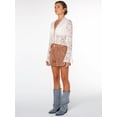 thumbnail image 2 of Celebrity Pink Women's Porkchop Pocket Suede Short, Sizes XS-XXXL, 2 of 6