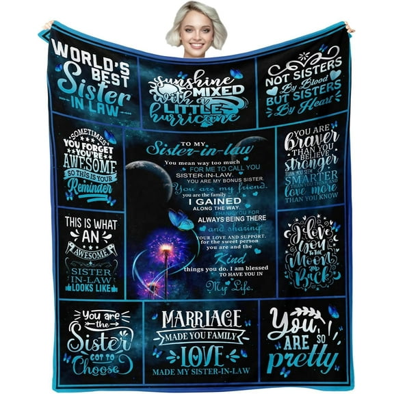 LHSHID Sister in Law Gifts Blanket Sister in Law Birthday Gifts Gifts for Sister in Law Sister in Law Wedding Gifts for Sister in Law Throw Blanket 30"x40"