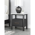 thumbnail image 2 of Signature Design by Ashley Cadmori Nightstand with Light and Wireless Charging, Black/White, 2 of 9