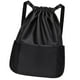 thumbnail image 3 of Mochila con cordón resistente al agua con mochilas de almacenamiento de bolsillo frontal para el trabajo Negro, 3 of 8