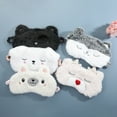 thumbnail image 3 of 3D Cute Silk and Plush Eye Mask with Adjustable Strap for Comfortable Sleep and Multiple Designs, 3 of 5