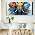 thumbnail image 2 of HFDF Elephant Canvas Wall Art for Living Room Large Colorful Wall Art for Office Big Picture for Wall 16x12inch Framed, 2 of 6
