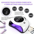 thumbnail image 3 of UV LED Nail Lamp 120W Gel Nail Polish UV Light for Nail Dryer Curing Lamp Faster 4 Timer Setting Professional Portable Handle for Fingernail and Toenail Auto Sensor Nail Machine, 3 of 7