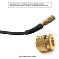 thumbnail image 3 of Air Hose 1/4 in x 10 ft, Heavy Duty, Lightweight, Kink Resistant, Hybrid Air Compressor Hose with 1/4 in Solid Brass Male Fittings, Bend Restrictors, 300 PSI (10FT, Black), 3 of 5