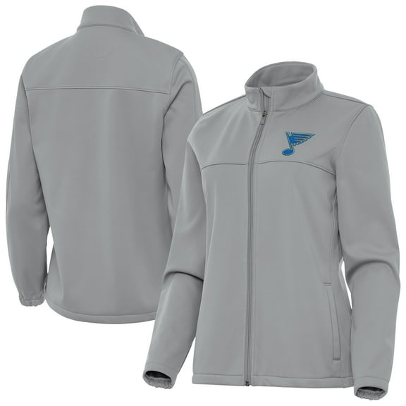 Women's Antigua Gray St. Louis Blues Links Full-Zip Golf Jacket