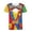 Yellow, variant on CONFREE Halloween Mens Clown Tshirts Short Sleeve Crew Neck Colorful Graphic Lightweight Circus T-Shirts