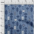 thumbnail image 2 of oneOone Viscose Jersey Blue Fabric Asian Chinese Lamps Quilting Supplies Print Sewing Fabric By The Yard 60 Inch Wide, 2 of 4