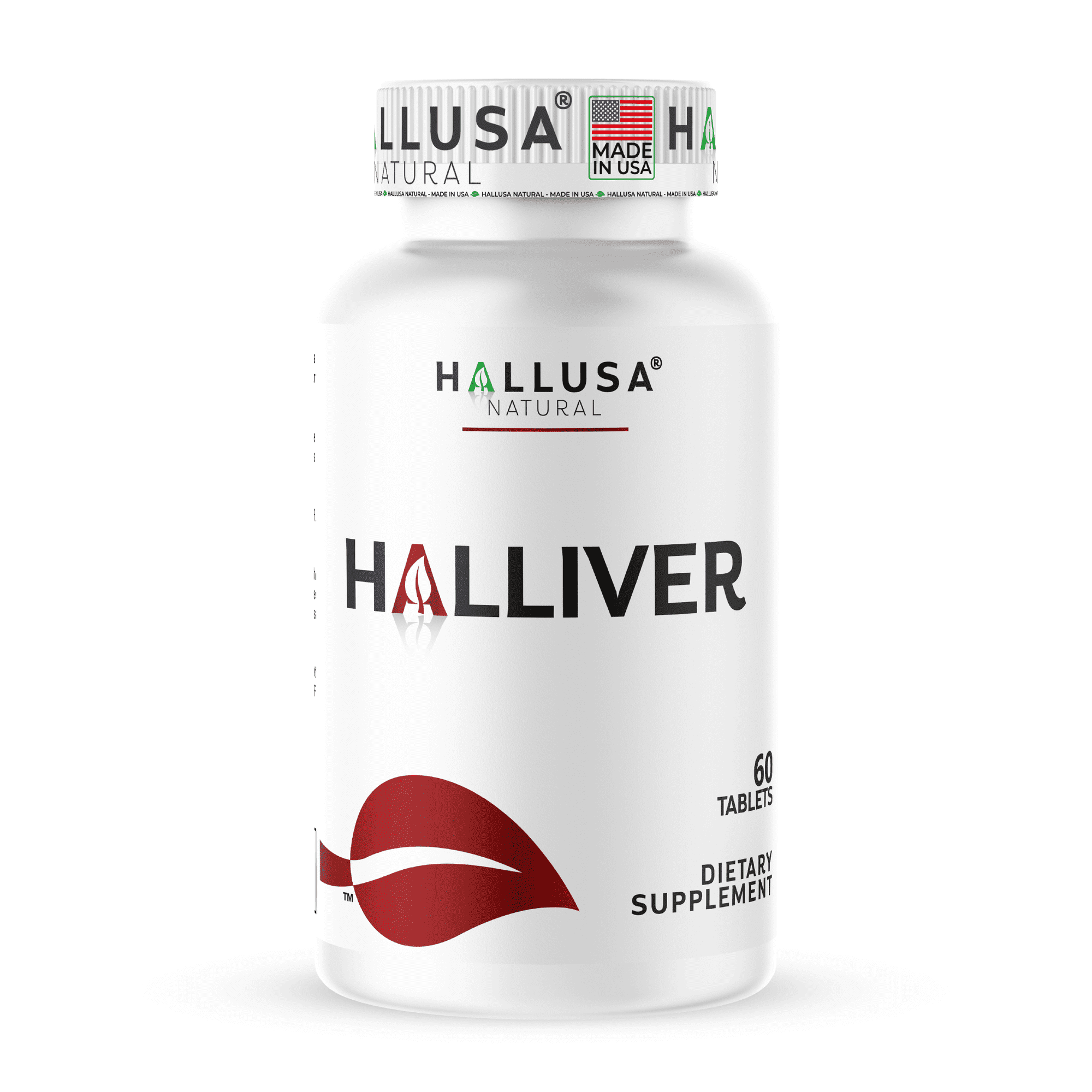 HALLUSA NATURAL Liver Health Supplement Milk Thistle 80% Silymarin, Digestive Support with Artichoke, Aloe Vera & B Vitamins, Non-GMO, 60 Tablets