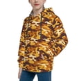 thumbnail image 2 of Balery Desert Camouflage Pattern Boys Hoodie, Youth Pullover Hooded Sweatshirt, Kangaroo Pocket Hoodie for Kids Girls -X-Large, 2 of 6